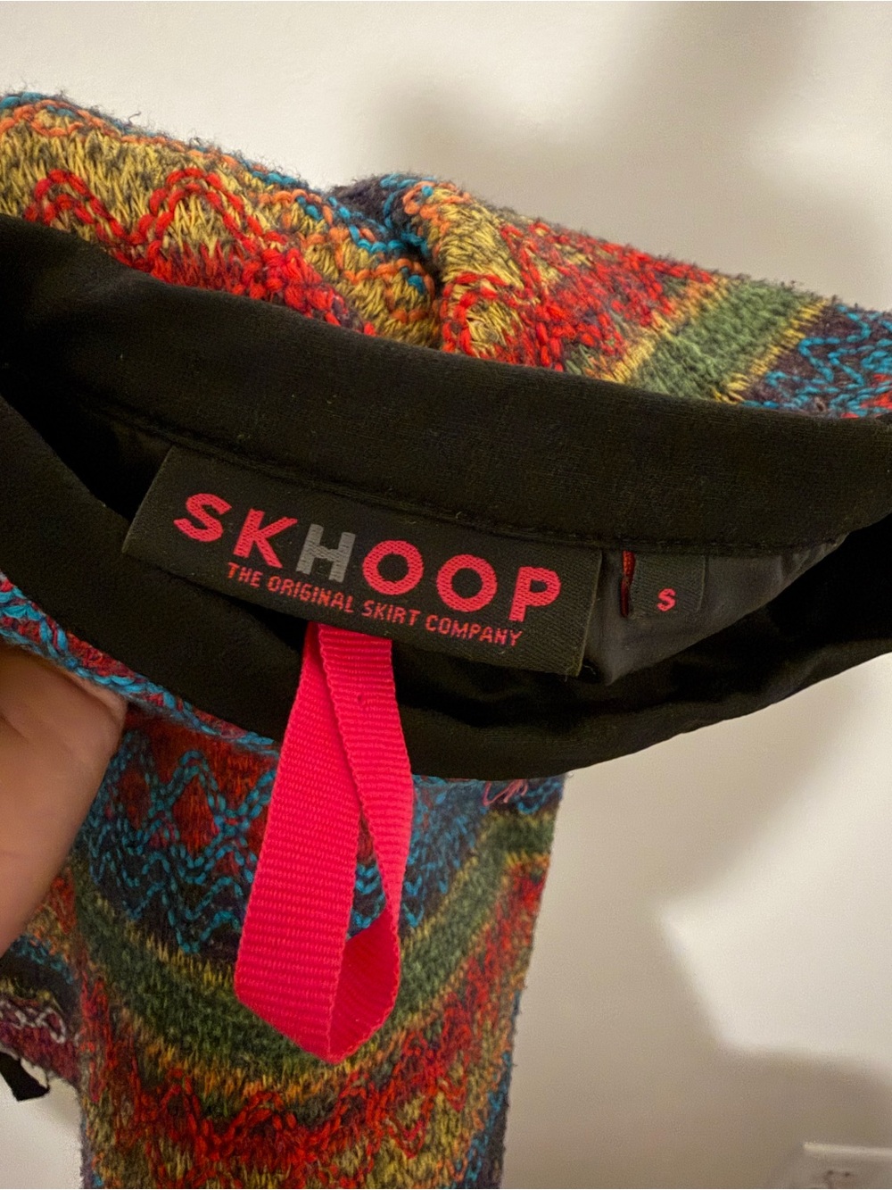 SKHOOP Patsy Skirt Size Small Bordeaux Embroidered Short Mini Euro Multicolor - Picture 6 of 8